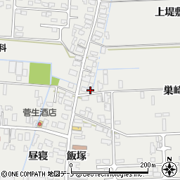 秋田県潟上市飯田川飯塚飯塚126周辺の地図
