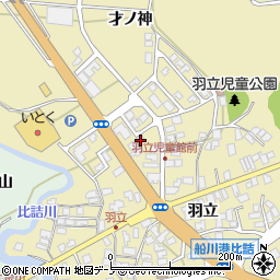 秋田県男鹿市船川港比詰大巻180周辺の地図