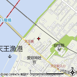 秋田県潟上市天王一向244-14周辺の地図