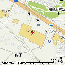 スーパーセンターアマノ男鹿店周辺の地図