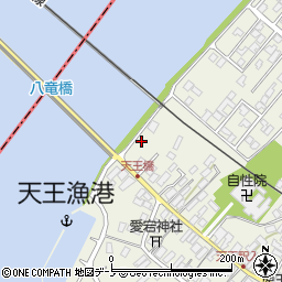 秋田県潟上市天王一向256周辺の地図