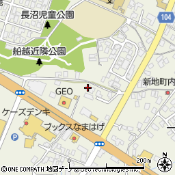 秋田県男鹿市船越内子76周辺の地図