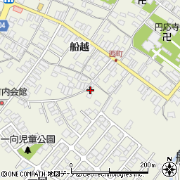 秋田県男鹿市船越一向1周辺の地図