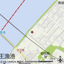 秋田県潟上市天王一向227周辺の地図