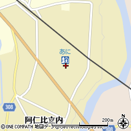 道の駅あに周辺の地図