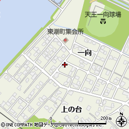 秋田県潟上市天王一向11-43周辺の地図