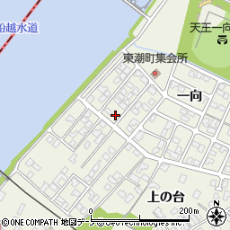 秋田県潟上市天王一向11-23周辺の地図