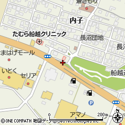 秋田県男鹿市船越内子202-1周辺の地図