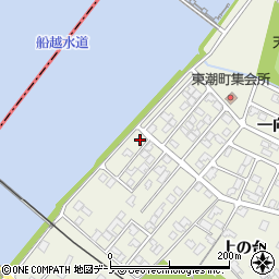 秋田県潟上市天王一向227-68周辺の地図