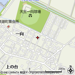 秋田県潟上市天王一向43-38周辺の地図