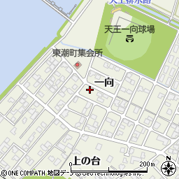 秋田県潟上市天王一向11-54周辺の地図