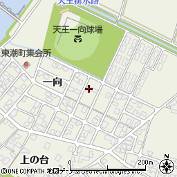 秋田県潟上市天王一向43-37周辺の地図