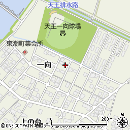 秋田県潟上市天王一向43-28周辺の地図