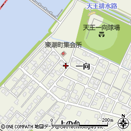秋田県潟上市天王一向11-36周辺の地図
