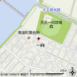 秋田県潟上市天王一向43-8周辺の地図