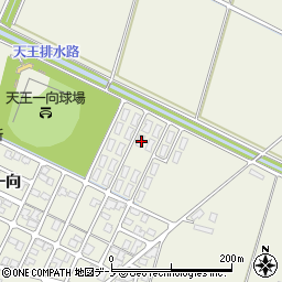 秋田県潟上市天王一向周辺の地図