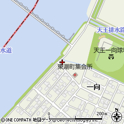 秋田県潟上市天王一向227-141周辺の地図