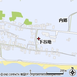 秋田県男鹿市脇本脇本下谷地周辺の地図