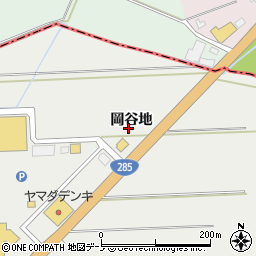 秋田県潟上市飯田川飯塚（岡谷地）周辺の地図