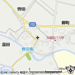 秋田県井川町（南秋田郡）葹田（轡田）周辺の地図