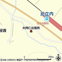 北秋田市大阿仁出張所周辺の地図