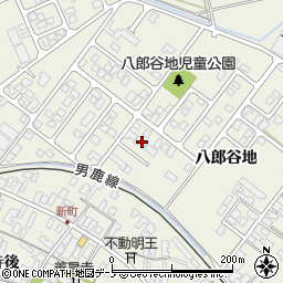 秋田県男鹿市船越八郎谷地周辺の地図