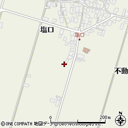 秋田県潟上市天王塩口165周辺の地図