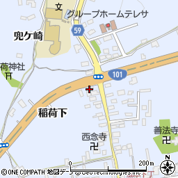 秋田県男鹿市脇本脇本（稲荷下）周辺の地図