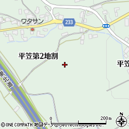 岩手県八幡平市平笠周辺の地図