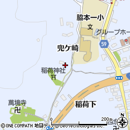秋田県男鹿市脇本脇本兜ケ崎周辺の地図