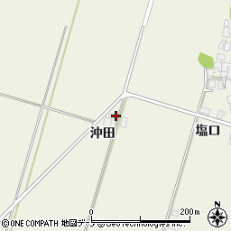 秋田県潟上市天王（沖田）周辺の地図