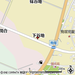 秋田県井川町（南秋田郡）坂本（下谷地）周辺の地図