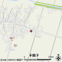 秋田県潟上市天王不動下周辺の地図