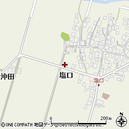 秋田県潟上市天王塩口192周辺の地図