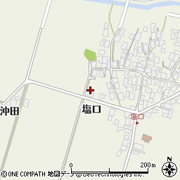 秋田県潟上市天王塩口187周辺の地図