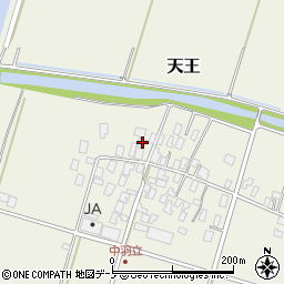 秋田県潟上市天王中羽立421-4周辺の地図