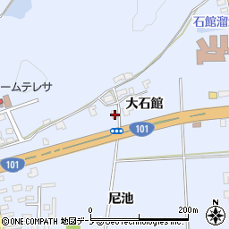 秋田県男鹿市脇本脇本大石館周辺の地図