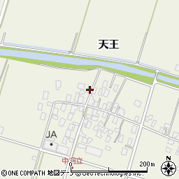 秋田県潟上市天王中羽立421-7周辺の地図