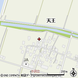 秋田県潟上市天王中羽立421周辺の地図