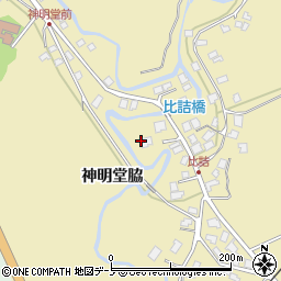 秋田県男鹿市船川港比詰神明堂脇周辺の地図