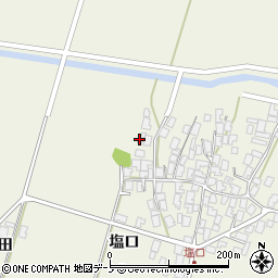 秋田県潟上市天王塩口周辺の地図
