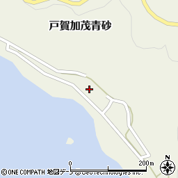 秋田県男鹿市戸賀加茂青砂山道添周辺の地図