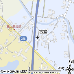 秋田県南秋田郡井川町八田大倉古堂周辺の地図