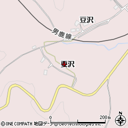 秋田県男鹿市脇本田谷沢要沢周辺の地図