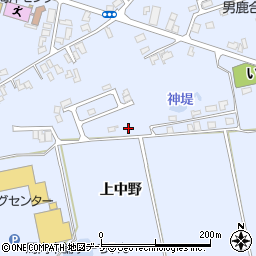秋田県男鹿市脇本脇本上中野周辺の地図
