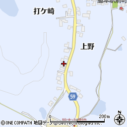 秋田県男鹿市脇本脇本打ケ崎周辺の地図
