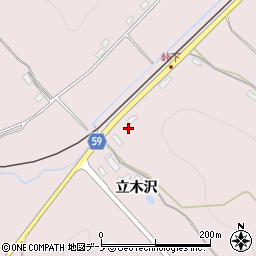 秋田県男鹿市脇本田谷沢立木沢周辺の地図