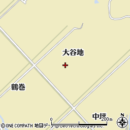 秋田県男鹿市船川港比詰（大谷地）周辺の地図