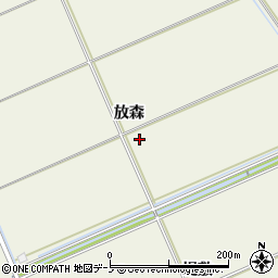 秋田県男鹿市船越（放森）周辺の地図