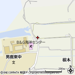 秋田県男鹿市船越根木52-33周辺の地図